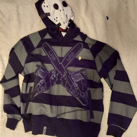 Lrg | Sweaters | Lrg Nwt Jason Voorhees Friday The 3th Face Zip Hoodie |  Poshmark